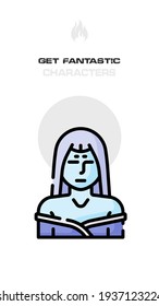 The yuki onna avatars, Element, Character Design. Crazy and Fantasy Future World Topic. Realistic, Cartoon, Fantastic, Sci-fi Style