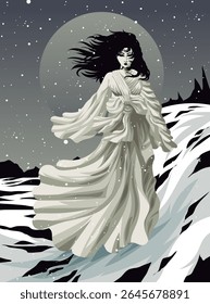 yuki-onna mito japonês folclore mulher fantasma