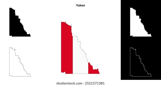 Conjunto de mapas de tópicos em branco do Yukon