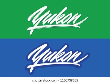 Yukon brush vector lettering