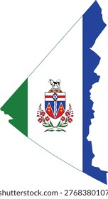 Yukon Flag Map Province Canada Illustration Provincial Symbol Design
