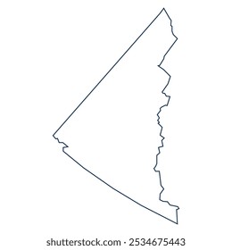 The YUKON map outline drawing line art illustrations