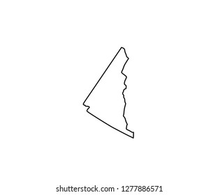 Yukon outline map Canada province region 