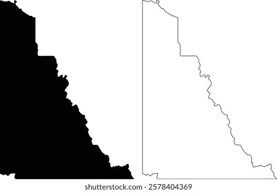 Yukon province vector map outline silhouette contour 