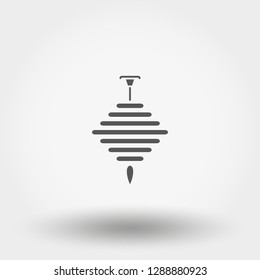 Yula. Silhouette. Icon for web and mobile application. Vector illustration on a white background. Flat design style.
