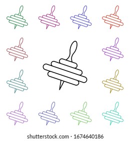 Yule line multi color style icon. Simple thin line, outline vector of toys icons for ui and ux, website or mobile application