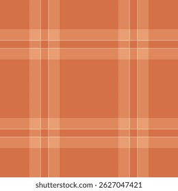Yuletide check plaid textile, honey vector tartan seamless. Manufacture fabric texture pattern background in orange and light colors palette.