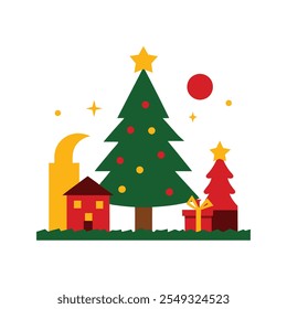 Yuletide Navidades eve diseño de Vector