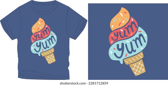 yum yum graphic design vector