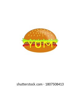 Hamburguesa de yum para bocadillo rápido