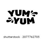 Yum Yum words. Vector illustration
