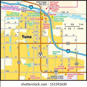 Yuma, Arizona Area Map