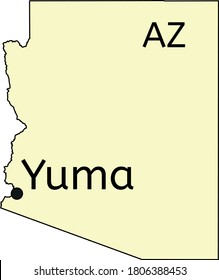 Yuma in Arizona location map