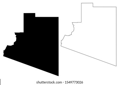 Yuma County, Arizona (U.S. county, United States of America,USA, U.S., US) map vector illustration, scribble sketch Yuma map