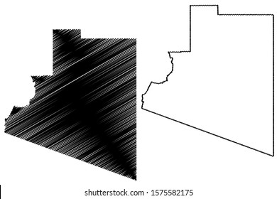 Yuma County, Arizona (U.S. county, United States of America,USA, U.S., US) map vector illustration, scribble sketch Yuma map