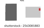 Yuma County (Colorado) blank outline map set