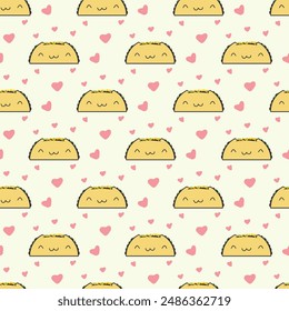 Yummi Taco Day Seamless Vector Pattern Design