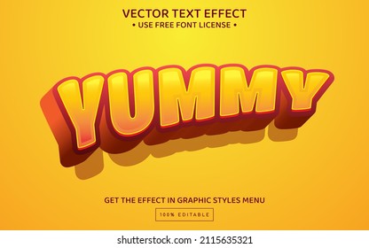 Yummy 3D Editable Text Effect Template