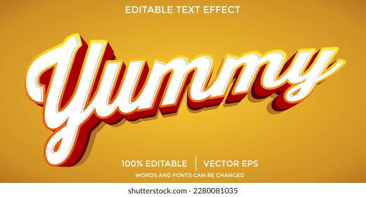 Yummy 3D editable text effect template