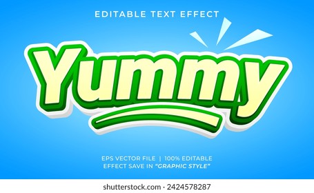 Leckere 3D-bearbeitbare Texteffektvorlage