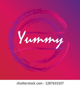 yummy, beautiful greeting card background or banner with circle theme. design illustration - Vector