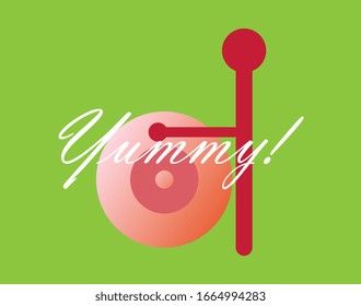 yummy, beautiful greeting card background or template banner with music tools theme. vector design illustration