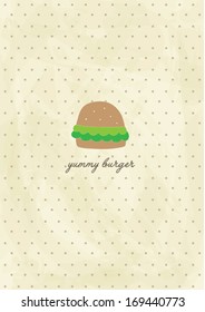 yummy burger poster template vector/illustration / background/ greeting card