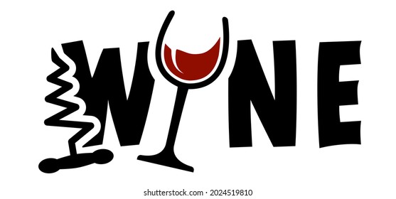 Yummy, cheers. Drink Wine Day Clinking party. Wine glass bottle silhouettes. Bottles and glasses. Icon vector cartoon health Taste. Wine tasting, sommelier icon. Wine not.