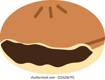 Yummy Choco Bun Brot Bäckereigrafik 