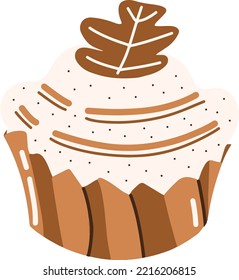 Yummy choco cupcake bakery illustration 