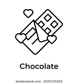 Yummy chocolate, an amazing icon of chocolate in editable style