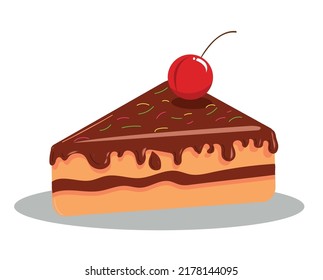 8,966 Cartoon chocolate cake slice Images, Stock Photos & Vectors ...