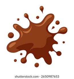 Yummy chocolate with splash drop, sweet milk tasty chocolate.