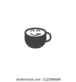 Yummy coffee. Vector icon outline template