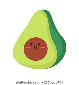 Yummy cute avocado in fruits world