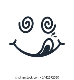 Yummy delicious, vector icon on white background.