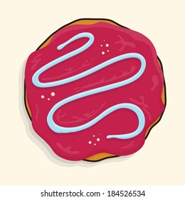 Yummy donut with creme inside