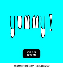Yummy! doodle style vector design element, Illustration EPS10 great for any use.