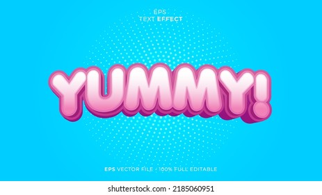 Yummy Editable Text Effect Font