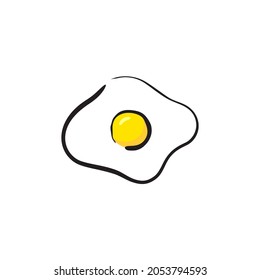 Yummy Egg Vector icon design illustration Template