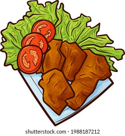Yummy Empal Goreng, a traditional beef food from Indonesia