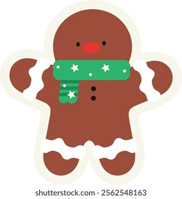 Yummy Festive Gingerbread Cookie In Christmas Season