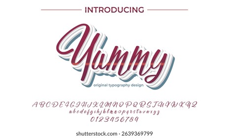 Yummy Font – Stylish Script Typeface with Bold Modern Brush Lettering