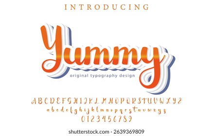 Yummy Font – Stylish Script Typeface with Bold Modern Brush Lettering
