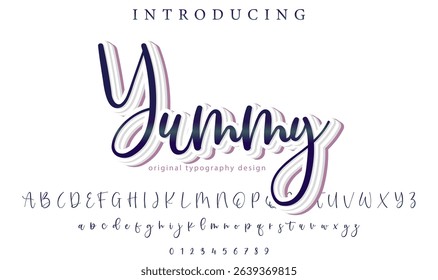 Yummy Font – Stylish Script Typeface with Bold Modern Brush Lettering