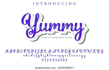 Yummy Font – Stylish Script Typeface with Bold Modern Brush Lettering