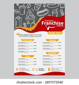 Yummy Food Franchise Pamphlet Template