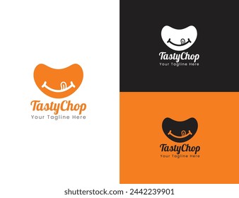 Yummy Food Logo, Smiley logo, and Tasty Food Logo Design