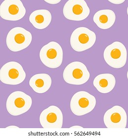 Yummy Fried Egg Seamless Pattern