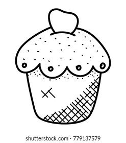 
A yummy hand drawn cupcake
